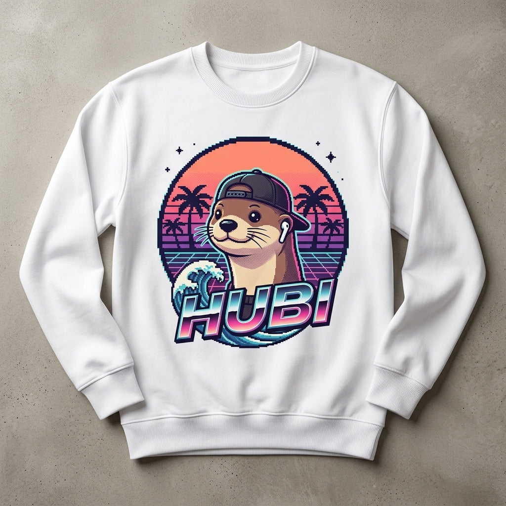 Hubi Pacific Pixel Crewneck / Bone White